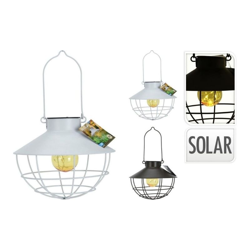 Casa si Gradina - Corpuri si surse de iluminat - Iluminat exterior - Lampi solare - Lampa suspendata solara, cu led, metalica, culoare alb - Infinity.ro