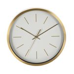 Casa si Gradina - Decoratiuni - Ceasuri - Ceas de perete, alb cu auriu, din aluminiu, 25 cm - Infinity.ro