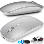 PC, gaming si accesorii - Periferice PC - Mouse - Mouse Wireless Reincarcabil QOVA®, Dual Mode Bluetooth 5.1 + 2.4GHz, Reincarcabil USB-C, Click Silentios, DPI Reglabil - Infinity.ro