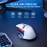 PC, gaming si accesorii - Periferice PC - Mouse - Mouse Gaming Wireless, Ergonomic, Conectare Tri-Mode Bluetooth 5.0 + 2.4G + USB-C cu fir, 10000 DPI, Lumini RGB - Infinity.ro