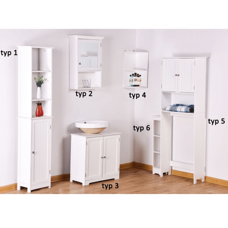 Casa si Gradina - Mobilier - Biblioteci si rafturi - Etajere - Etajera ingusta, alb, ATENE TYPUL 6 - Infinity.ro