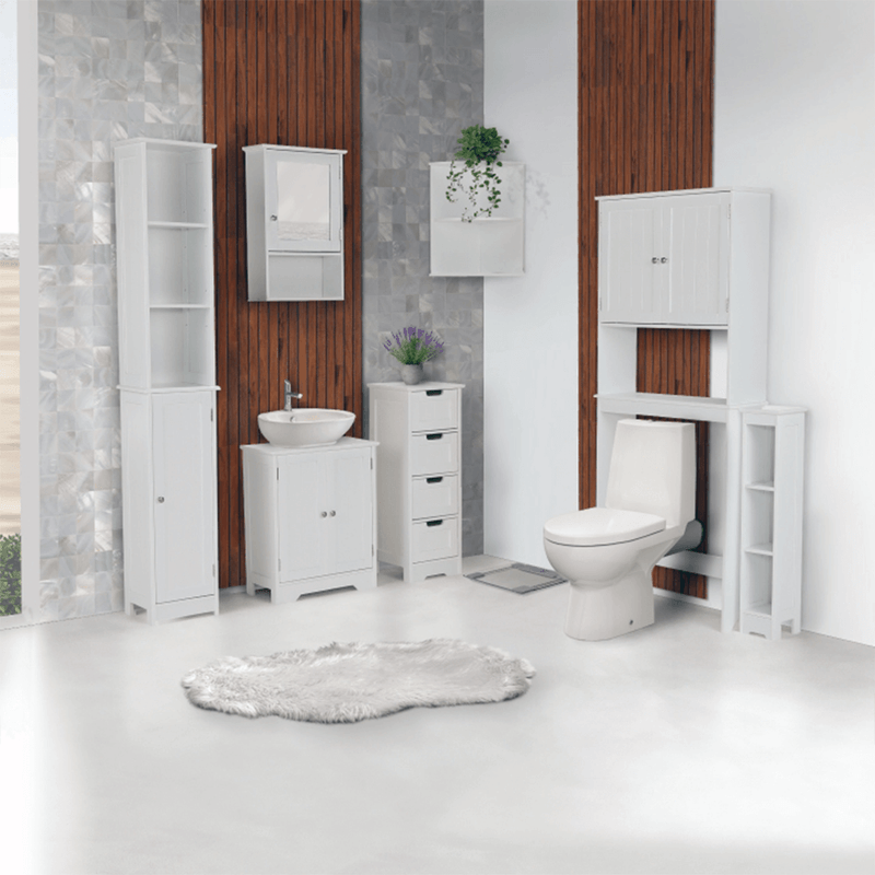 Casa si Gradina - Mobilier - Biblioteci si rafturi - Etajere - Etajera ingusta, alb, ATENE TYPUL 6 - Infinity.ro