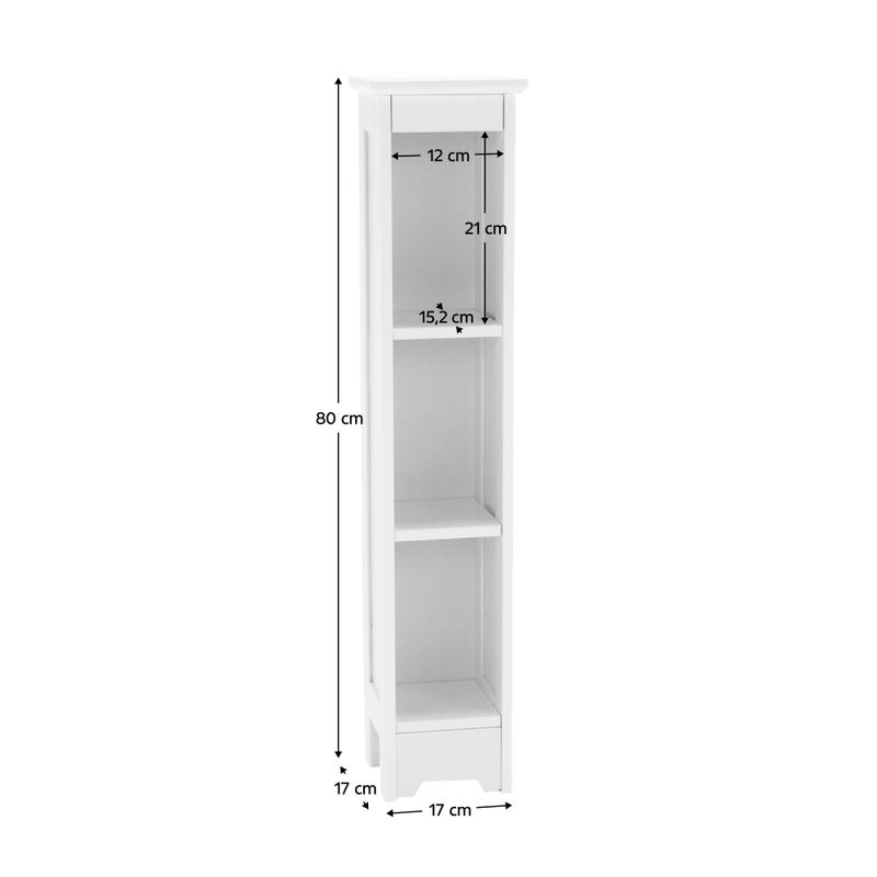 Casa si Gradina - Mobilier - Biblioteci si rafturi - Etajere - Etajera ingusta, alb, ATENE TYPUL 6 - Infinity.ro