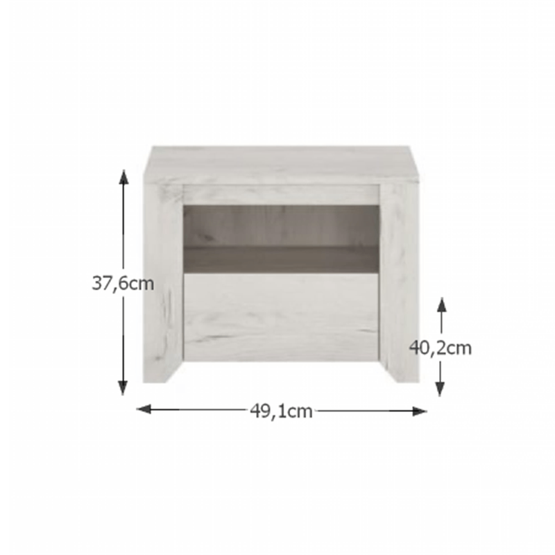 Casa si Gradina - Mobilier - Seturi de mobilier - Seturi dormitor - Set dormitor, (dulap, pat 160x200, 2x noptiera), alb craft, ANGEL - Infinity.ro