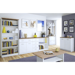 Casa si Gradina - Mobilier - Biblioteci si rafturi - Etajere - Etajera inalta, alb/stejar sonoma, TOPTY TYP 06 - Infinity.ro