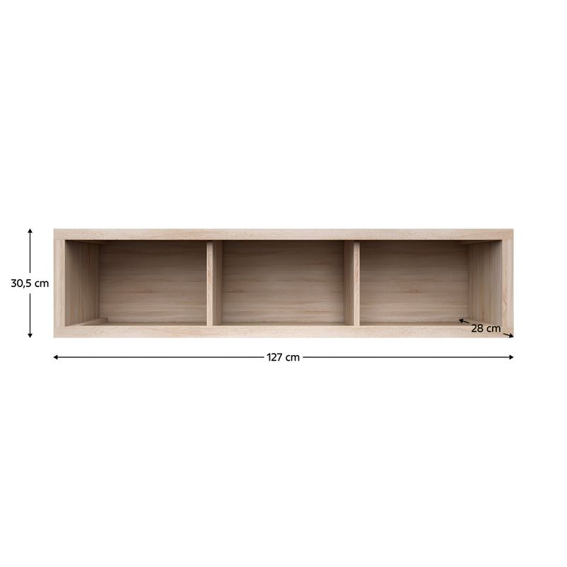 Casa si Gradina - Mobilier - Biblioteci si rafturi - Etajere - Etajera suspendata 130, PAL melaminat, stejar sonoma, NORTY TYP 17 - Infinity.ro