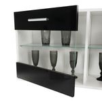 Casa si Gradina - Mobilier - Seturi de mobilier - Seturi living - Mobilier living, alb/extra stralucire neagra HG, LEO - Infinity.ro