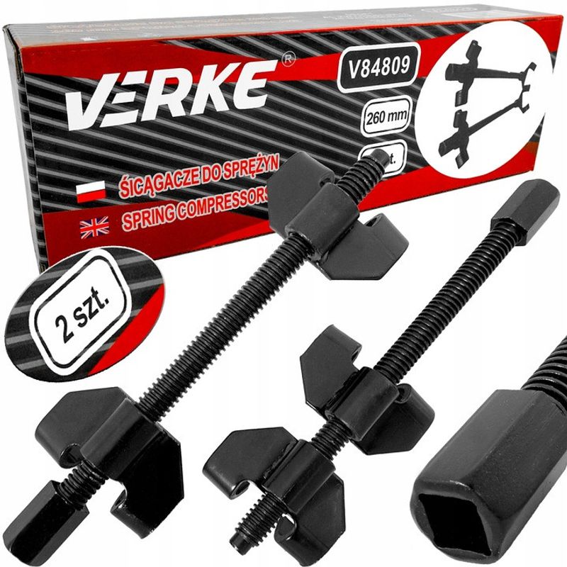 Auto si Moto - Reparatii si depanare - Scule auto - Scule si truse auto - Dispozitiv montare si demontare arcuri 260mm V84809 Verke - Infinity.ro