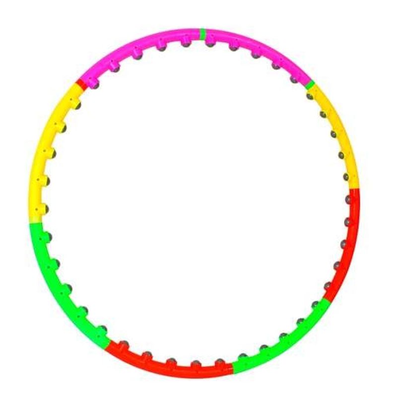 Sport si Outdoor - Fitness - Aparate fitness - Accesorii aparate fitness - Hulahop de masaj 90 cm, 40 bile magnetice, 8 segmente, stimulare musculatura si circulatie - Infinity.ro