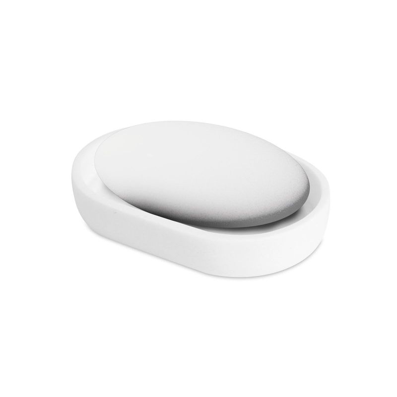 Casa si Gradina - Sanitare - Suporturi si accesorii baie - Accesorii baie - Suport sapun baie, savoniera rasina alba mata, suport sapun solid, accesoriu baie modern - Infinity.ro