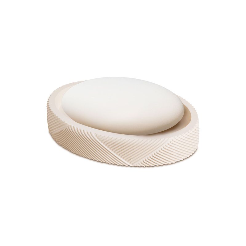 Casa si Gradina - Sanitare - Suporturi si accesorii baie - Accesorii baie - Suport sapun baie, savoniera rasina bej mat, suport sapun solid, accesoriu baie modern - Infinity.ro