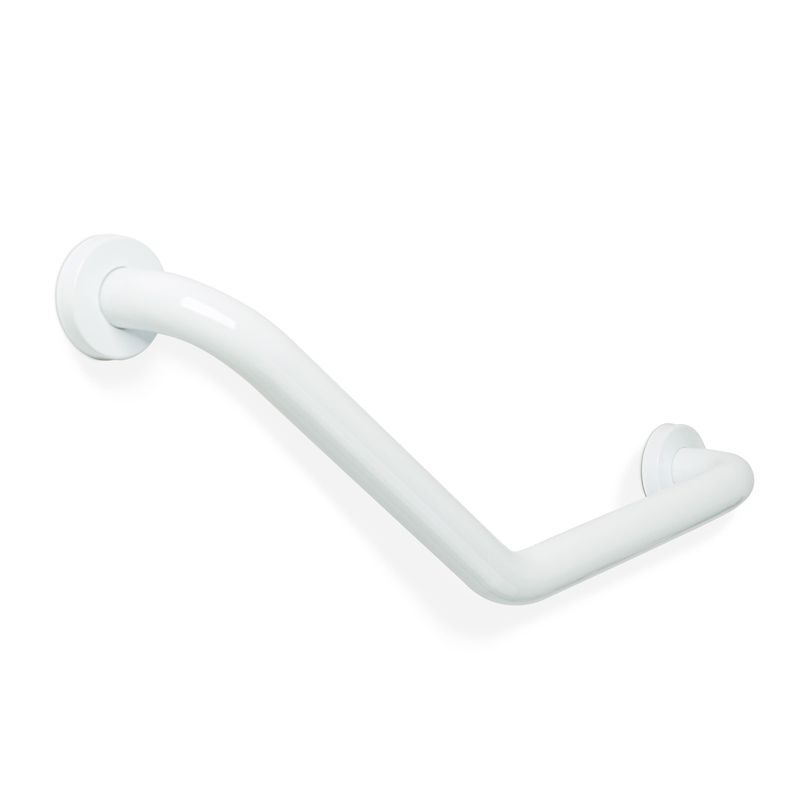 Casa si Gradina - Sanitare - Suporturi si accesorii baie - Accesorii baie - Maner siguranta baie inox 45 grade, bara sprijin cada si dus, suport perete 25+25 cm - Infinity.ro