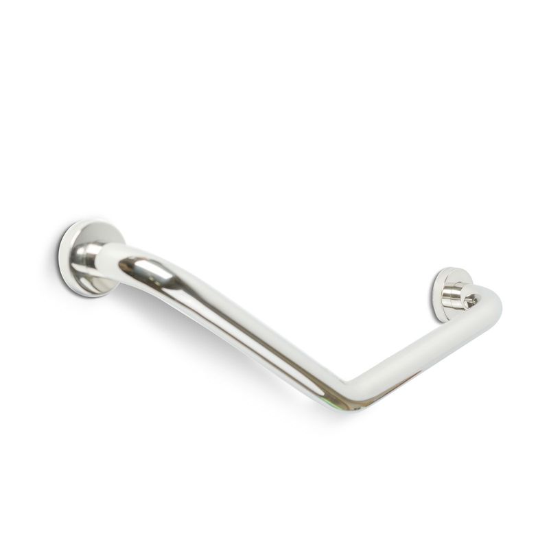 Casa si Gradina - Sanitare - Suporturi si accesorii baie - Accesorii baie - Maner siguranta baie inox cromat 45 grade, bara sprijin cada si dus, suport perete 25+25 cm - Infinity.ro