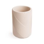 Casa si Gradina - Sanitare - Suporturi si accesorii baie - Accesorii baie - Pahar baie pentru periute dinti, suport periuta si pasta, pahar rasina bej mat, accesoriu baie - Infinity.ro