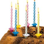 Casa si Gradina - Decoratiuni - Decoratiuni petrecere - Accesorii pentru petrecere - Set lumânare tort, 24 buc, 7 cm, galben, albastru, roz, alb, zi de nastere, petrecere - Infinity.ro