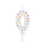 Casa si Gradina - Decoratiuni - Decoratiuni petrecere - Accesorii pentru petrecere - Lumanare tort cifra 0, aniversare, decor petrecere, 7 x 4 cm - Infinity.ro