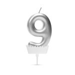Casa si Gradina - Decoratiuni - Decoratiuni petrecere - Accesorii pentru petrecere - Lumanari de tort, numar 9, dimensiune 6x3 cm - Infinity.ro