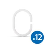 Casa si Gradina - Textile si covoare - Perdele si draperii - Accesorii perdele si draperii - Inele perdea dus ovale, 5 cm, set 12 bucati, suport plastic - Infinity.ro