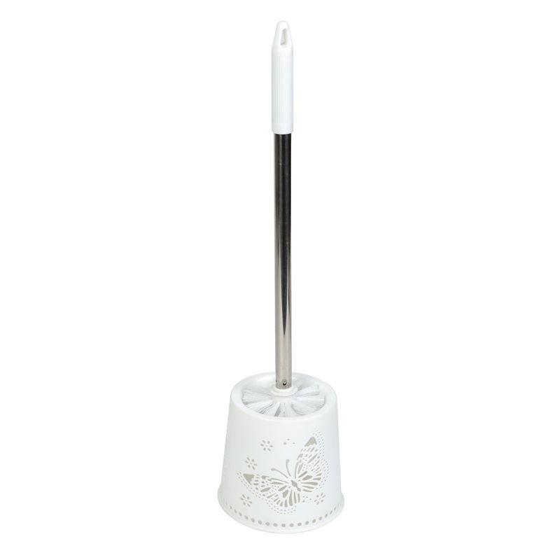 Casa si Gradina - Sanitare - Obiecte sanitare - Accesorii vase de toaleta - Perie WC cu suport, set perie toaleta cu suport alb, perie curatare toaleta 49 cm - Infinity.ro