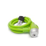 Sport si Outdoor - Ciclism - Accesorii pentru biciclete - Antifurt biciclete - Lacat bicicleta cablu otel, 10 mm x 120 cm, antifurt, 2 chei, rezistent taiere, verde - Infinity.ro