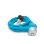 Sport si Outdoor - Ciclism - Accesorii pentru biciclete - Antifurt biciclete - Lacat bicicleta cablu otel, 10 mm x 120 cm, antifurt, 2 chei, rezistent taiere, albastru - Infinity.ro