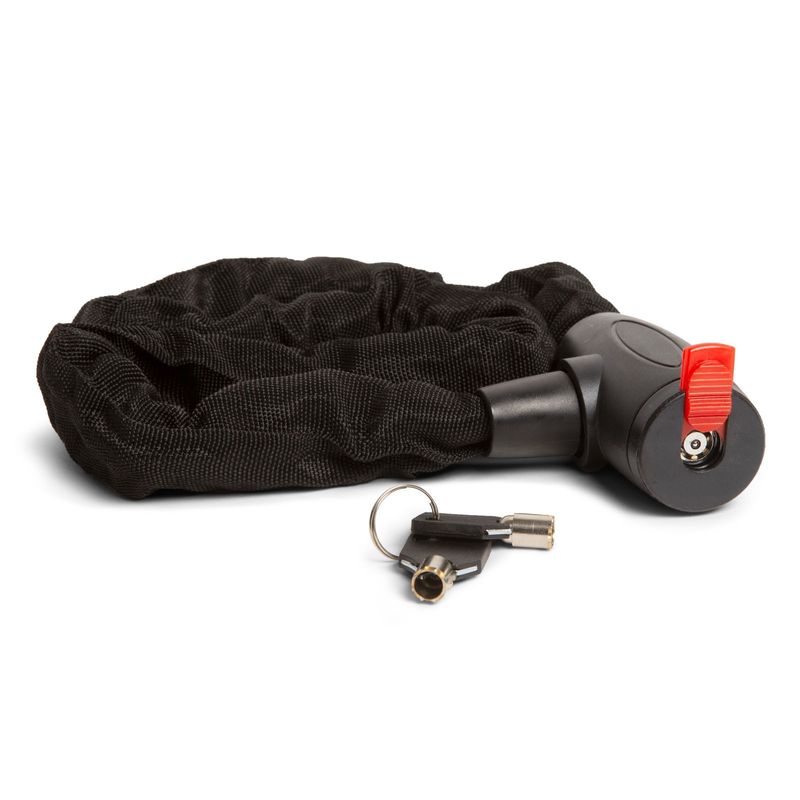 Sport si Outdoor - Ciclism - Accesorii pentru biciclete - Antifurt biciclete - Lacat bicicleta lant otel, 8 mm x 100 cm, antifurt, 2 chei, rezistent taiere, negru - Infinity.ro