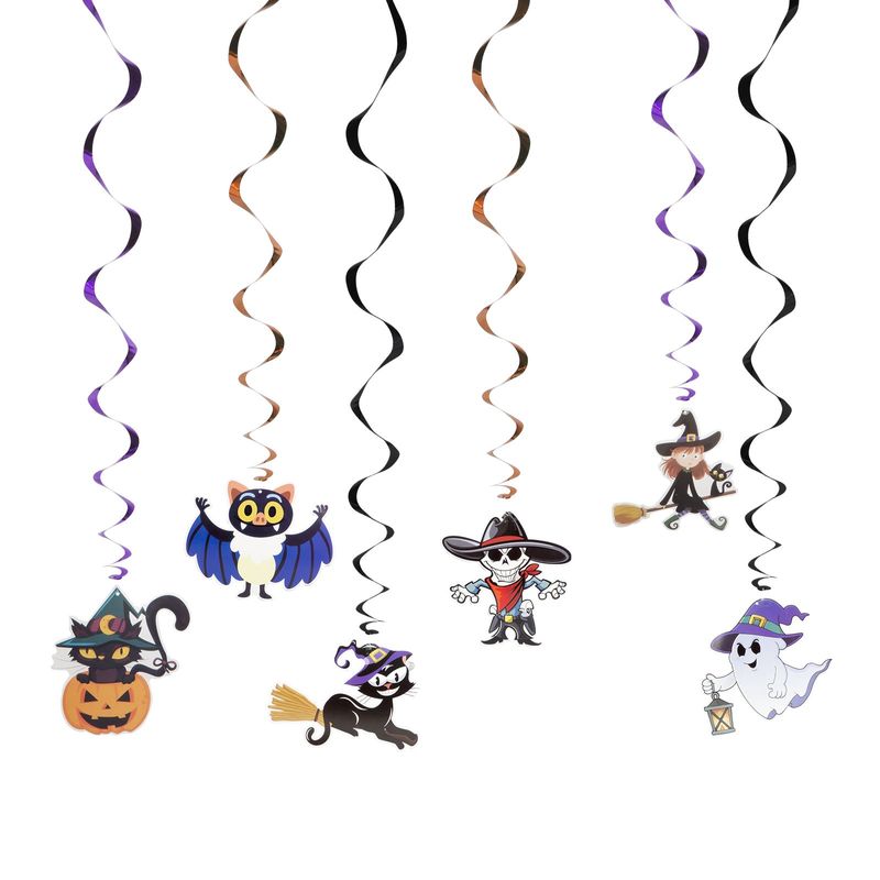 Casa si Gradina - Decoratiuni - Decoratiuni de sezon - Set decor Halloween 6 piese cu agatatoare sclipitoare, decor suspendat - Infinity.ro