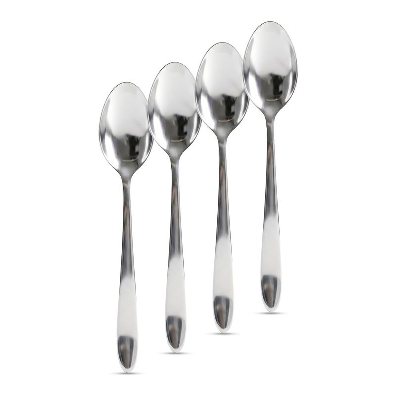 Casa si Gradina - Bucatarie si vesela - Vesela si tacamuri - Tacamuri si seturi - Set 4 linguri inox, 18.8 cm, design elegant, otel inoxidabil - Infinity.ro
