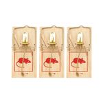 Market - Curatenie si intretinere casa - Produse menaj - Insecticide si capcane - Set capcane soareci lemn 3 buc, capcana mecanica cu arc metalic, reutilizabila - Infinity.ro