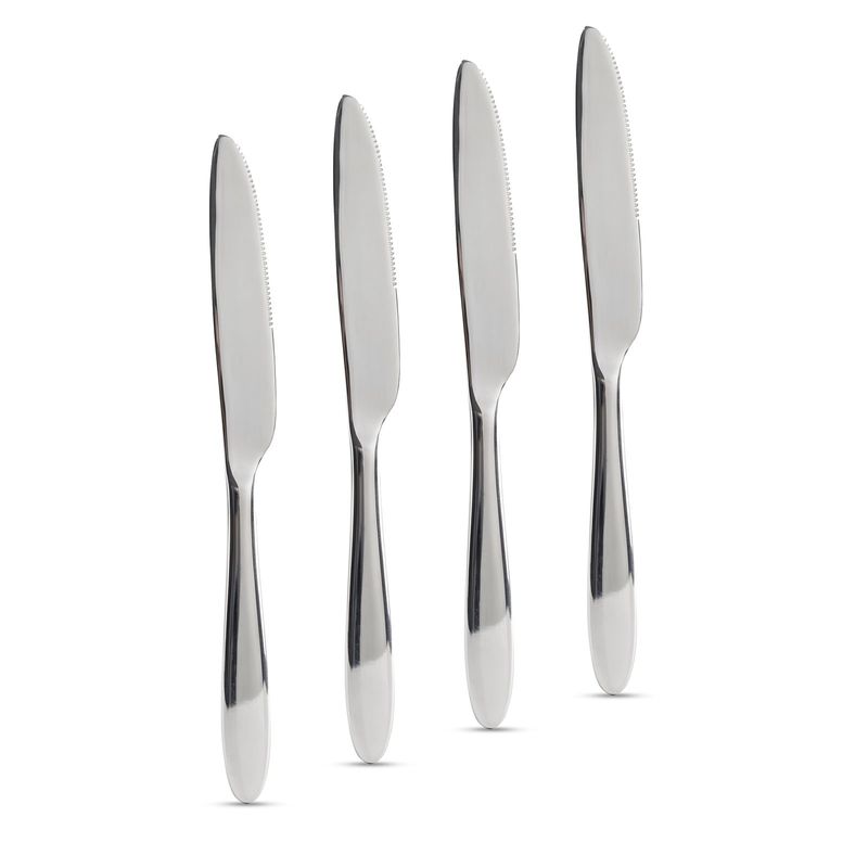 Casa si Gradina - Bucatarie si vesela - Vesela si tacamuri - Tacamuri si seturi - Set 4 cutite masa inox, 21.5 cm, design elegant, otel inoxidabil - Infinity.ro