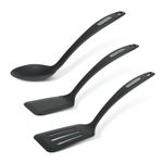 Casa si Gradina - Bucatarie si vesela - Ustensile bucatarie - Seturi ustensile de bucatarie - Set ustensile bucatarie Baker's Secret 3 piese 34 cm, lingura si spatule rezistente la caldura pentru tigai antiaderente - Infinity.ro