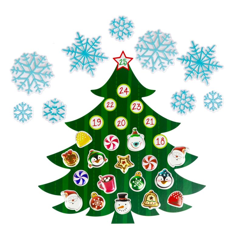 Casa si Gradina - Decoratiuni - Decoratiuni de sezon - Sticker perete Craciun calendar Advent 3D, decor autoadeziv reutilizabil 30 x 33 cm - Infinity.ro
