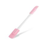 Casa si Gradina - Bucatarie si vesela - Ustensile bucatarie - Pensule, spatule si teluri bucatarie - Spatula silicon dubla 24.5 cm, pentru gatit si copt, rezistenta la caldura, roz - Infinity.ro