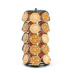 Casa si Gradina - Bucatarie si vesela - Organizare si depozitare bucatarie - Suporturi tacamuri si vase - Suport capsule cafea Dolce Gusto 35 capsule, metal rotativ, negru, organizator pentru espressor - Infinity.ro