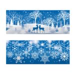 Casa si Gradina - Decoratiuni - Decoratiuni de sezon - Sticker geam Craciun transparent cu glitter 53 cm, decor reutilizabil fara adeziv - Infinity.ro