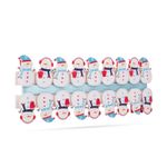 Casa si Gradina - Decoratiuni - Decoratiuni de sezon - Clipsuri Craciun om de zapada cu panglica 22 x 35 mm, set 18 buc + 2 m banda - Infinity.ro