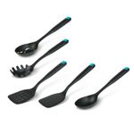 Casa si Gradina - Bucatarie si vesela - Ustensile bucatarie - Seturi ustensile de bucatarie - Set ustensile bucatarie Baker's Secret nylon 5 piese 32 cm, spatula lingura polonic furculita paste pentru gatit - Infinity.ro
