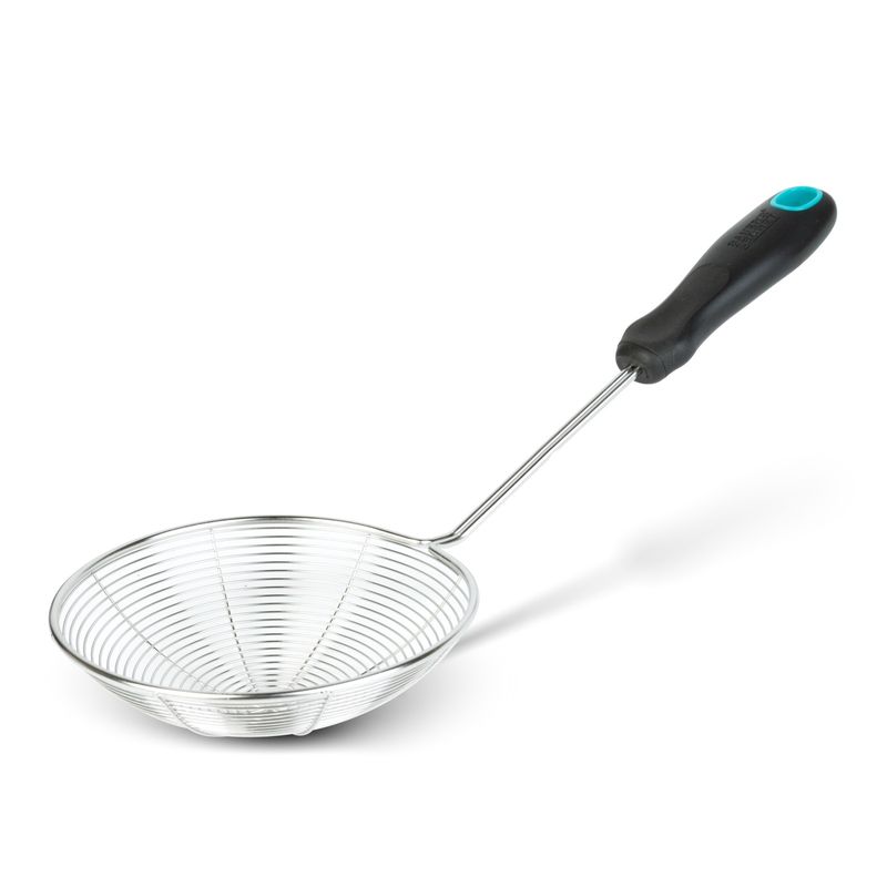 Casa si Gradina - Bucatarie si vesela - Ustensile bucatarie - Site bucatarie, strecuratori si accesorii - Spumiera inox Baker's Secret 14 x 38 cm, sita fina pentru strecurat prajeli paste si legume - Infinity.ro