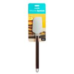 Casa si Gradina - Bucatarie si vesela - Ustensile bucatarie - Pensule, spatule si teluri bucatarie - Spatula silicon, 29 cm, rezistenta caldura, maner inox, gri - Infinity.ro