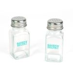 Casa si Gradina - Bucatarie si vesela - Ustensile bucatarie - Rasnite si dozatoare condimente - Set solnita si pipernita Baker's Secret 2 piese sticla 9.2 cm, cu capac inox pentru condimentare precisa - Infinity.ro