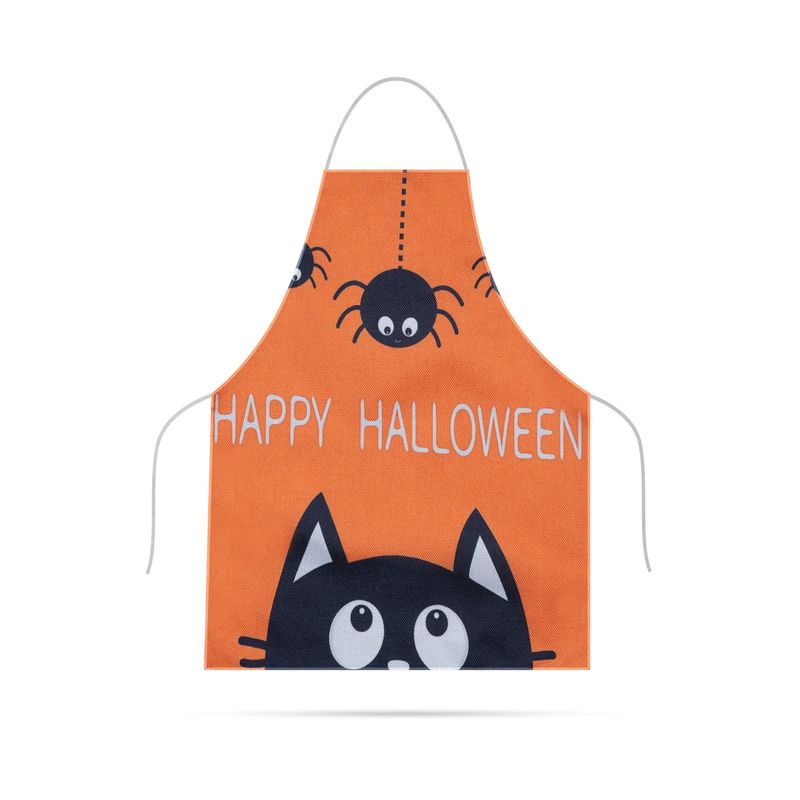 Casa si Gradina - Textile si covoare - Textile bucatarie - Sorturi bucatarie si gratar - Sort bucatarie copii panza impermeabila Halloween 44x35 cm,  reglabil gat si spate - Infinity.ro