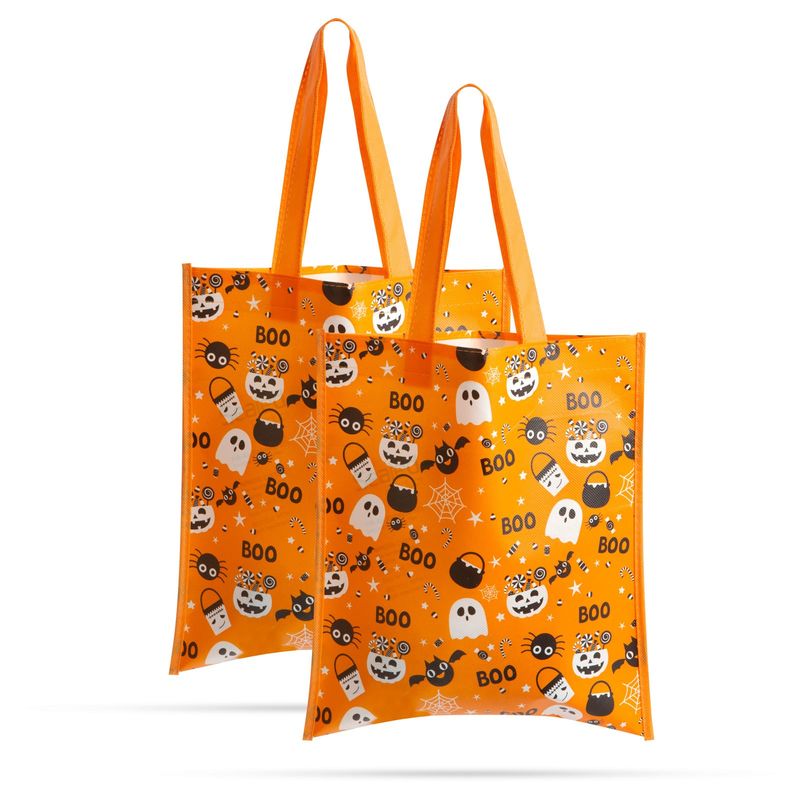 Market - Cadouri - Pungi cadou si accesorii - Set pungi cadou Halloween 27x31 cm portocaliu, 2 bucati - Infinity.ro