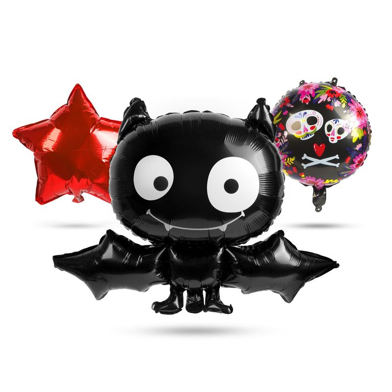 Casa si Gradina - Decoratiuni - Decoratiuni de sezon - Set baloane Halloween liliac folie, 5 buc, 50x60 cm, umplere aer sau heliu - Infinity.ro