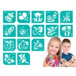 Casa si Gradina - Decoratiuni - Decoratiuni petrecere - Vopsea fata si corp - Set Sabloane pentru Pictura Aniversara, 15 Modele pentru Copii - Infinity.ro