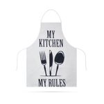 Casa si Gradina - Textile si covoare - Textile bucatarie - Sorturi bucatarie si gratar - Sort de bucatarie adult 68x52 cm, panza, protejeaza haine, reglabil la gat si spate - Infinity.ro