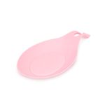 Casa si Gradina - Bucatarie si vesela - Organizare si depozitare bucatarie - Suporturi tacamuri si vase - Suport lingura silicon 20x10 cm, colectare picaturi, anti murdarie, bucatarie, roz - Infinity.ro