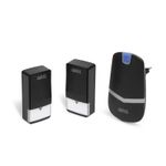 Casa si Gradina - Electrice - Accesorii electrice - Sonerii electrice - Sonerie wireless fara baterii Kinetic, 2 butoane, 36 tonuri, 100m, IP44, negru - Infinity.ro