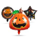Casa si Gradina - Decoratiuni - Decoratiuni de sezon - Set baloane Halloween dovleac folie, 5 buc, 50x60 cm, umplere aer sau heliu - Infinity.ro