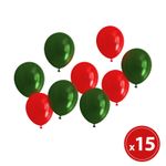 Casa si Gradina - Decoratiuni - Decoratiuni de sezon - Set baloane metalizate, rosu-verde, 15 buc, 30 cm - Infinity.ro