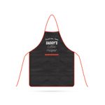 Casa si Gradina - Textile si covoare - Textile bucatarie - Sorturi bucatarie si gratar - Sort copii negru cu rosu 44x60 cm buzunar mare protectie haine BBQ - Infinity.ro